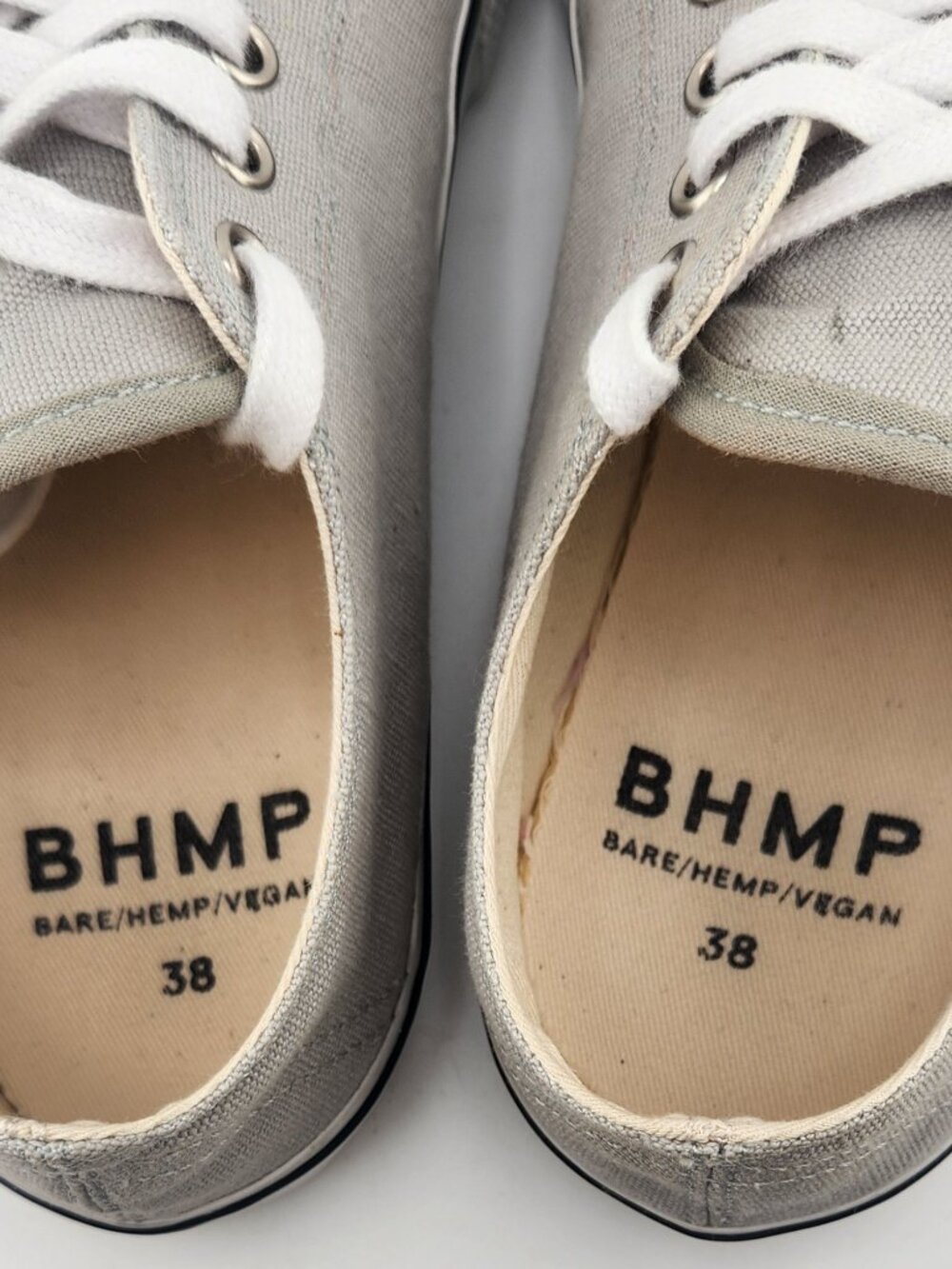 BHMP WIDE Bare Hemp Vegan Canvas Sneakers | EU 38 / US 7.5 - Picture 2 of 5